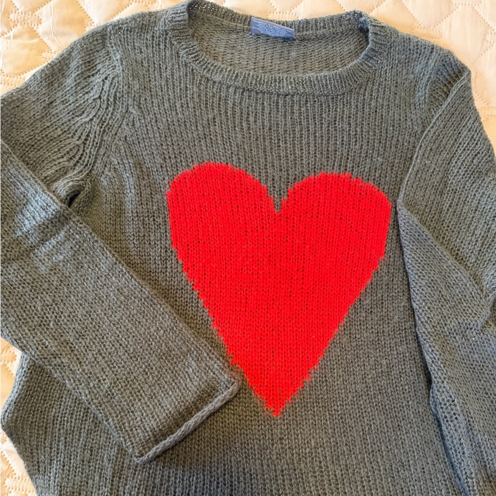 Wooden ships Valentine heart sweater oversized XS